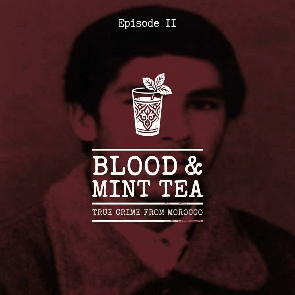 Blood & Mint Tea episode 2 cover art — portrait of a young man, for the Mohamed Zouita Casablanca dismemberment case